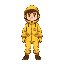 sprite of a character wearing a yellow beekeeper suit