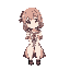 anime girl sitting down