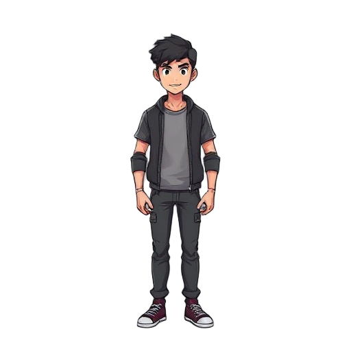 full body, man 