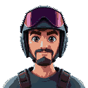 man with helmet