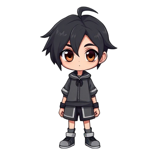 black haired, brown eyed streamer