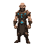 bald bearded muscular guy, wearing gem studded fantasy tunic