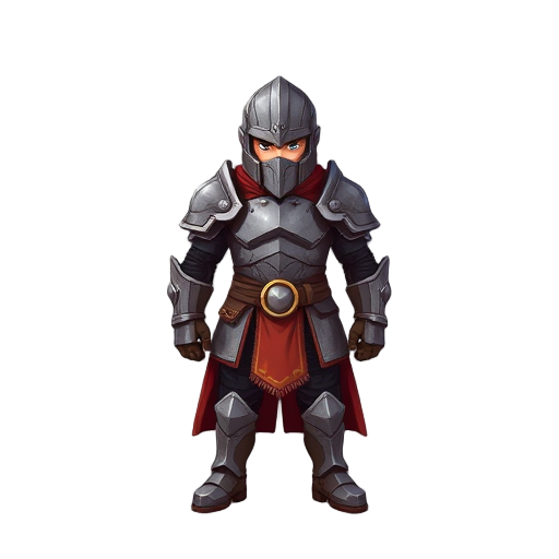 a warrior full armored
