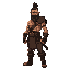 generate a character in 2d. the character is based on the style of the movie 13th warrior. he needs to be weathered and strong.