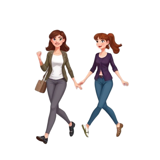 women caucasian walking cycle