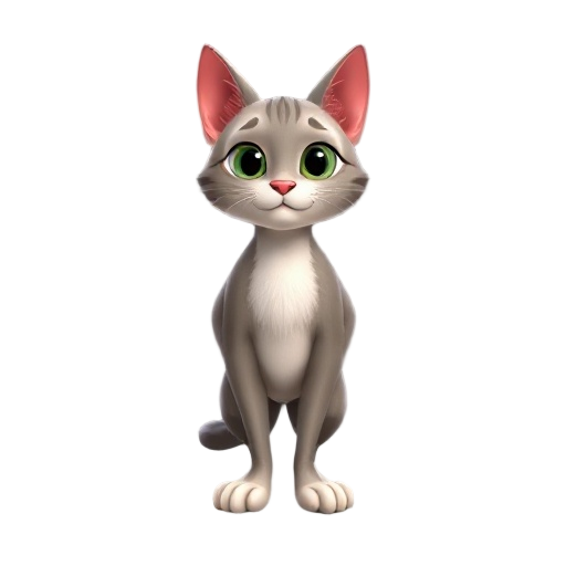 a cat standing on two legs facing camera