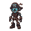 robot pirate platformer character