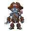 robot pirate platformer character