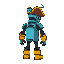 robot pirate character facing right