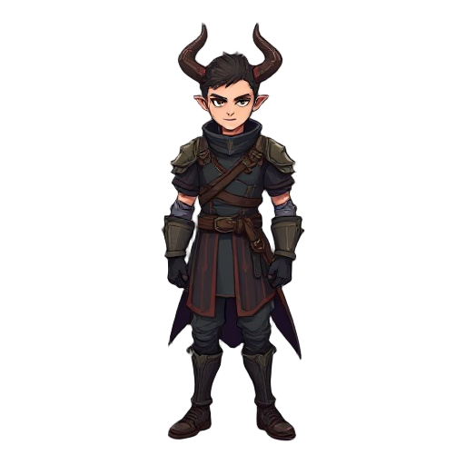 male demon slayer in uniform standing idle