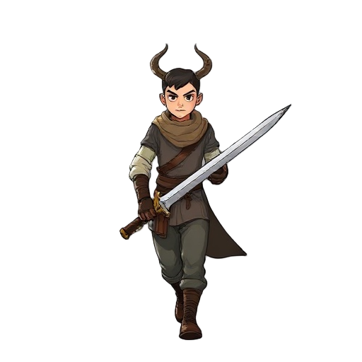 male demon slayer in basic uniform walking with sword