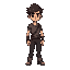 crie um personagem para um  rpg, pixelado 16bit , da raça humano.
