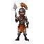 a simple 2d character, of a indian knight using traditional talwar and dhaal 