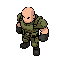 a gigachad soldier without helmet, face uncovered