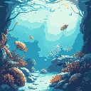 natural underwater scape 