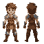 hero warrior with brown hair