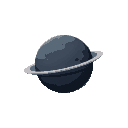 one planet no background, no blackout gas ring asteroid black hole