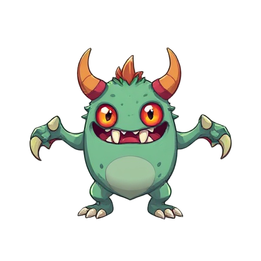 create a monster sprite in 2.5 style that look like digital monsters