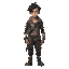 male character with raggedy clothing and black hair.