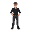 man with black shirt and pants
