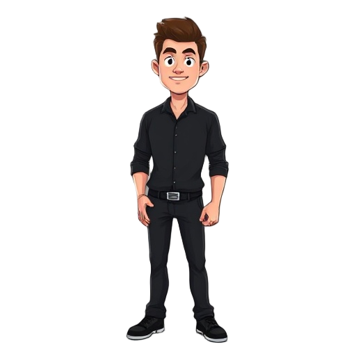 man with black shirt and pants