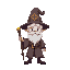 cute wizard with a magic wand