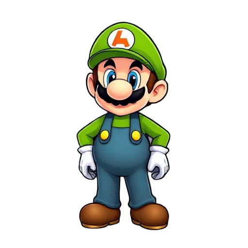 um personagem estilo mario bros mais estilo diferente 