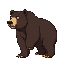 medieval  animal  big bear  designed for a retro-style farm simulation game.