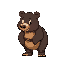 medieval  animal  bear  designed for a retro-style farm simulation game.