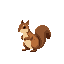 medieval  animal  squirrel  designed for a retro-style farm simulation game.