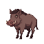medieval  animal  boar  designed for a retro-style farm simulation game.