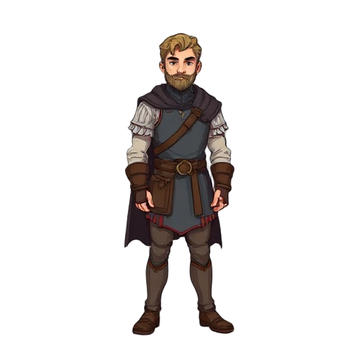 an rpg sprite of a medieval human male