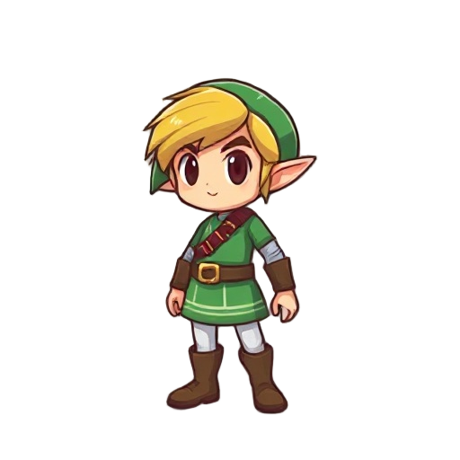 2d link character 2/3 view to right