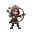 archer with bow and hood