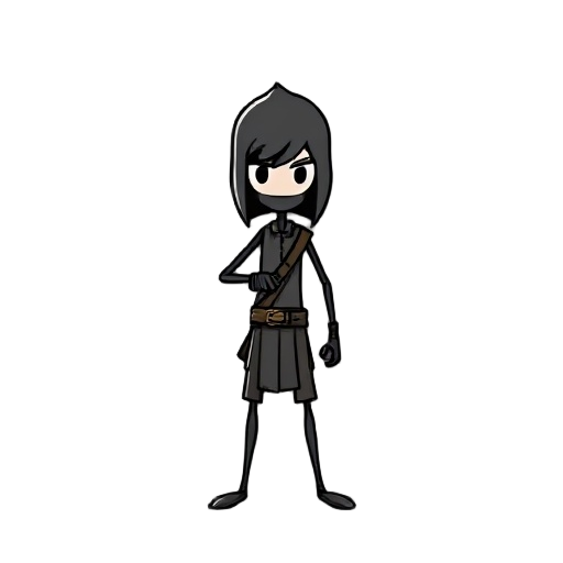 a stickfigure, ready for battle