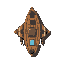 simple wooden space ship