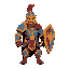strong warrior. medieval, saturated colors, epic