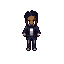 black guy with black dreads wearing all black