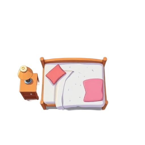 bed top view