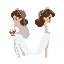 side view white dress bride