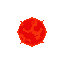 sun, star, cellestial body, centered, spherical, shades of bright red and crimson that depicts its complex solar surface.