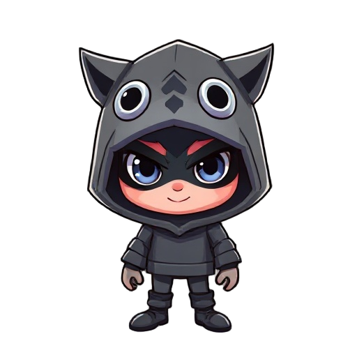 faça uma pessoa toda preta, com um casaco de capuz com olhos misteriosos e totalmente de lado pro meu jogo