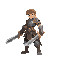 create a warrior fantasy with two swords