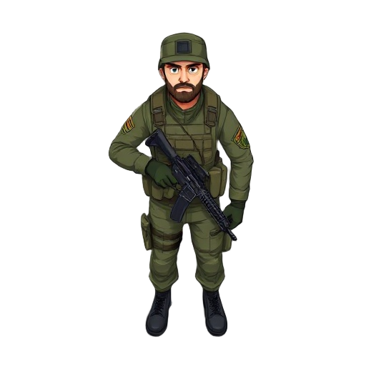 army man, holding rifle