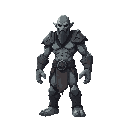 a stone golem, a warrior with an aesthetic and strong body, tall and narrow with a dark air