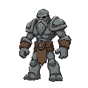 a stone golem, a warrior with an aesthetic and strong body, tall and narrow