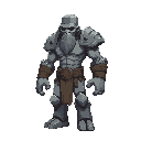 a stone golem, a warrior with an aesthetic and strong body, tall and narrow