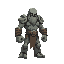 a stone golem, a warrior with an aesthetic and strong body, tall and narrow