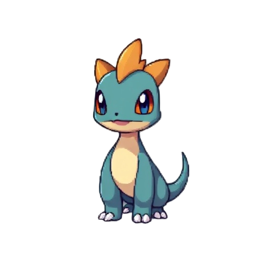 a 2d pokemon creature in a pixel artwork style