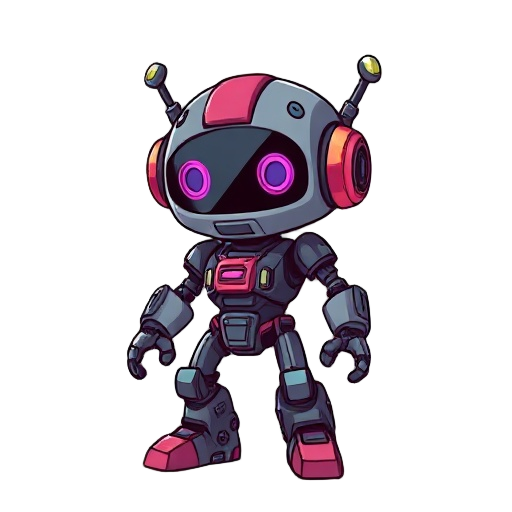 cyberpunk cute robot